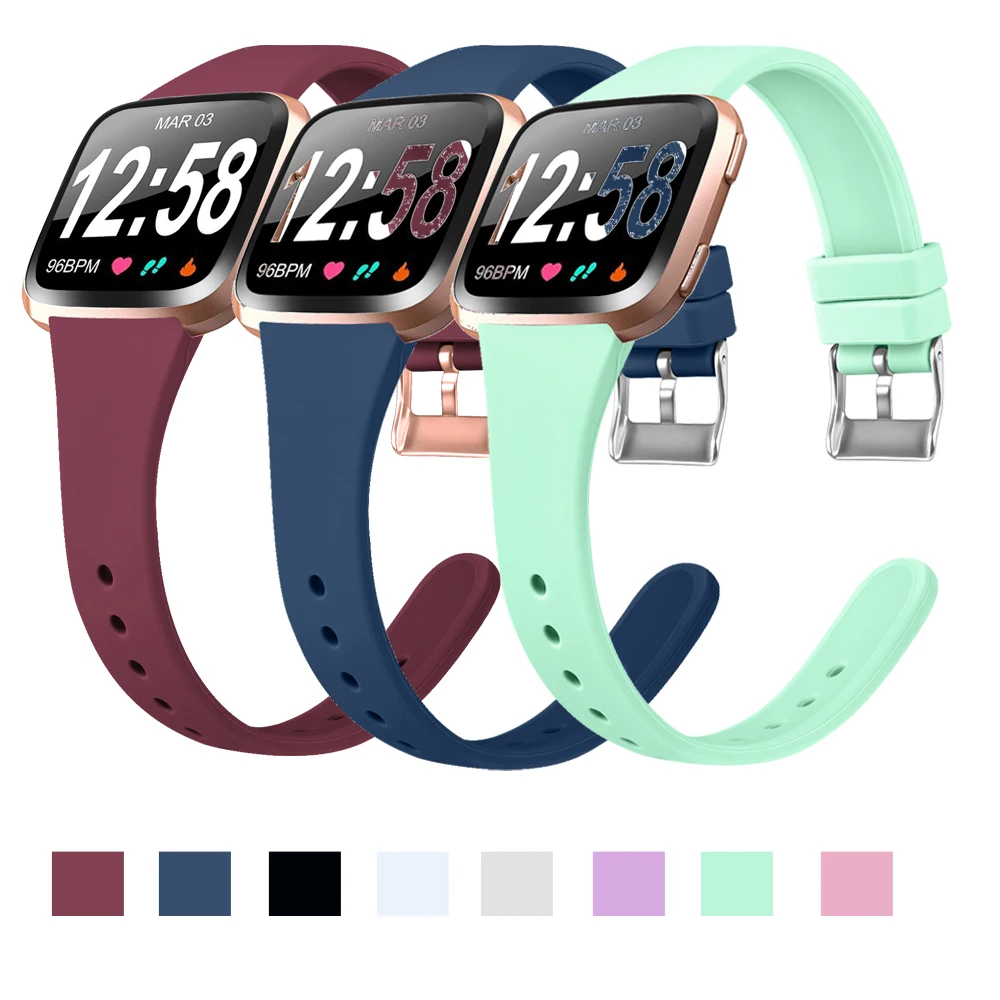 Silicone Strap for Fitbit Versa 2 Versa Lite Band Soft Waterproof TPU Watchband Wristband Sport Bracelet for Fitbit Versa Correa