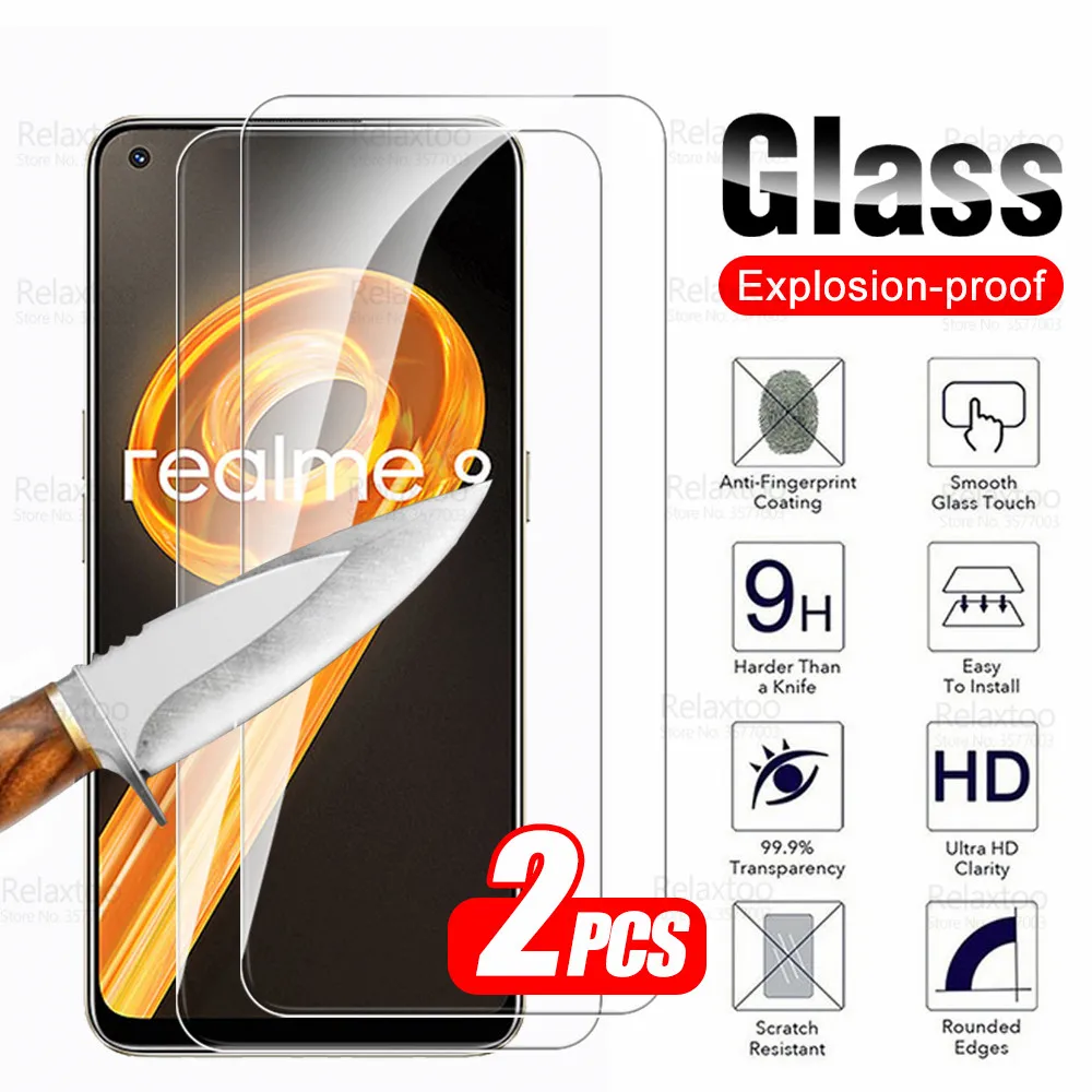 

Закаленное стекло для Oppo Realme 9 с полным покрытием, 2 шт.