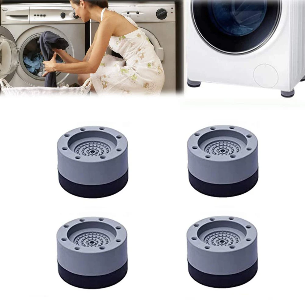 

4Pcs Anti Vibration Feet Pads Rubber Legs Washing Machine Stabilizer Washer Shock and Noise Cancelling Support