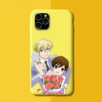yndfcnb oran high school host club anime phone case for iphone 11 12 13 mini pro xs max 8 7 6 6s plus x xr candy color case