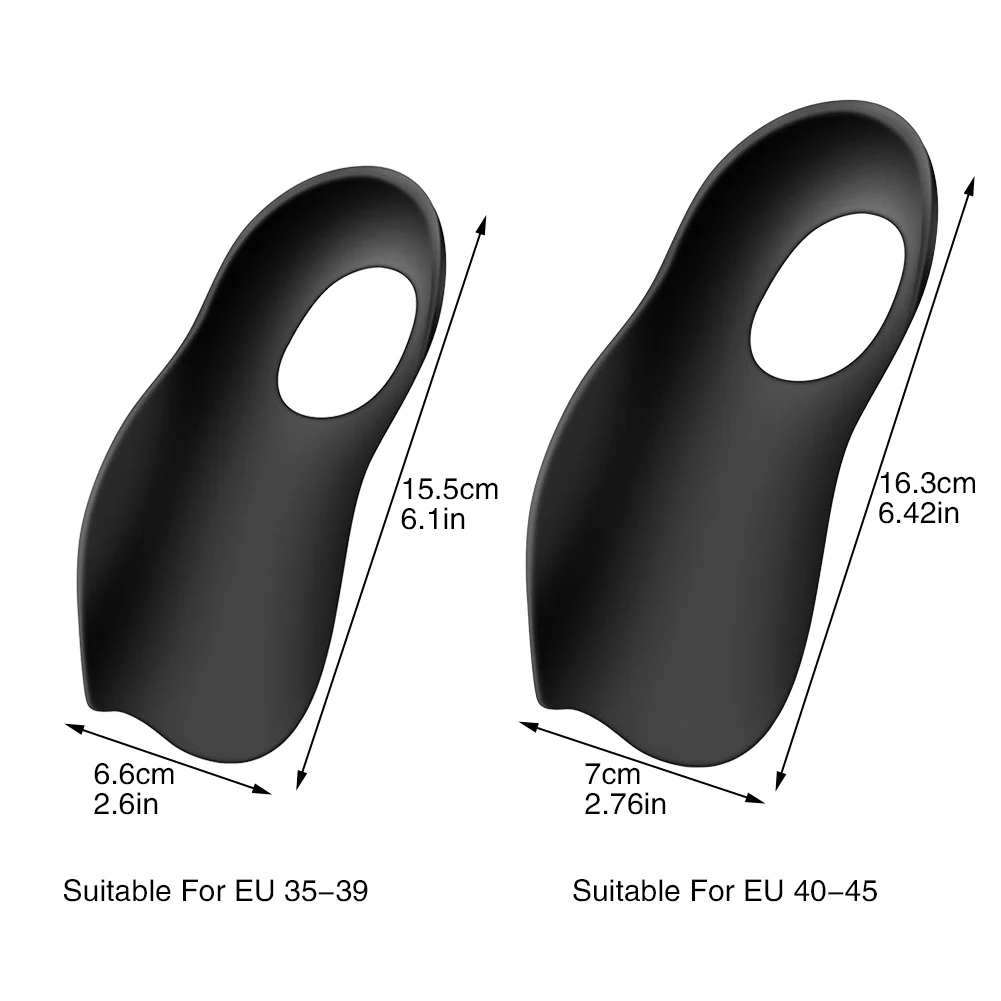

1pair Women Men Orthotic Insole Daily TPR Flat Foot Pain Relief Shoes Insert XO Legs Shock Absorption Health Care Lightweight
