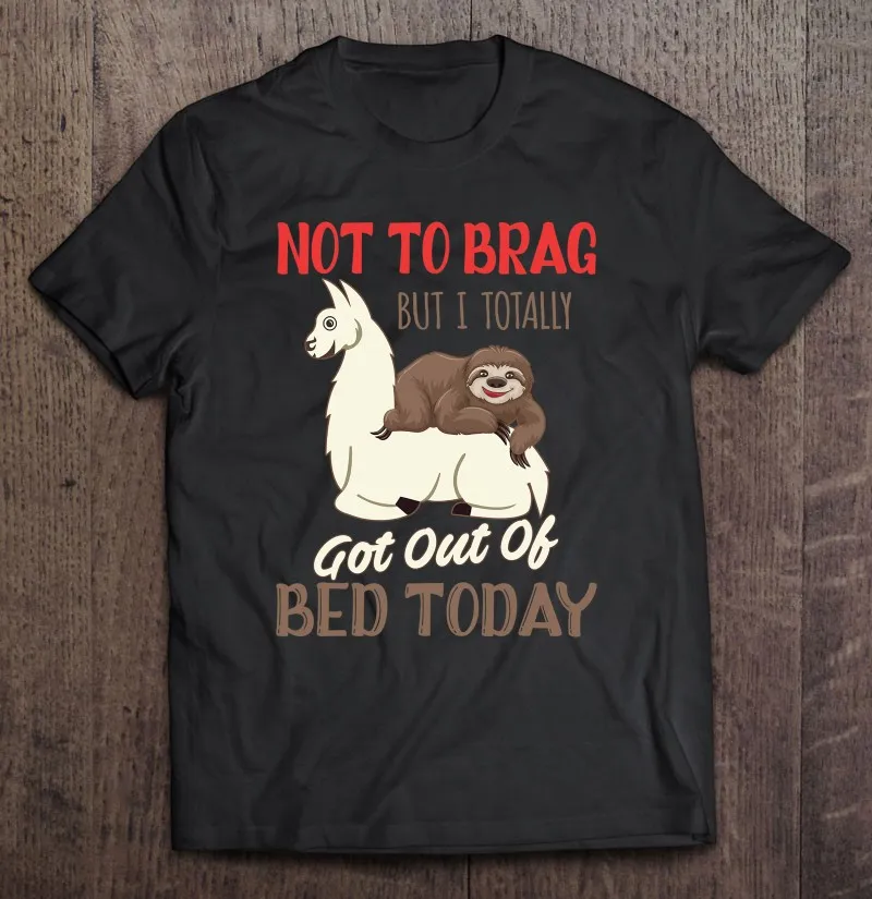 

Футболка мужская с надписью «Not To Brag But I полностью вышел из кровати»
