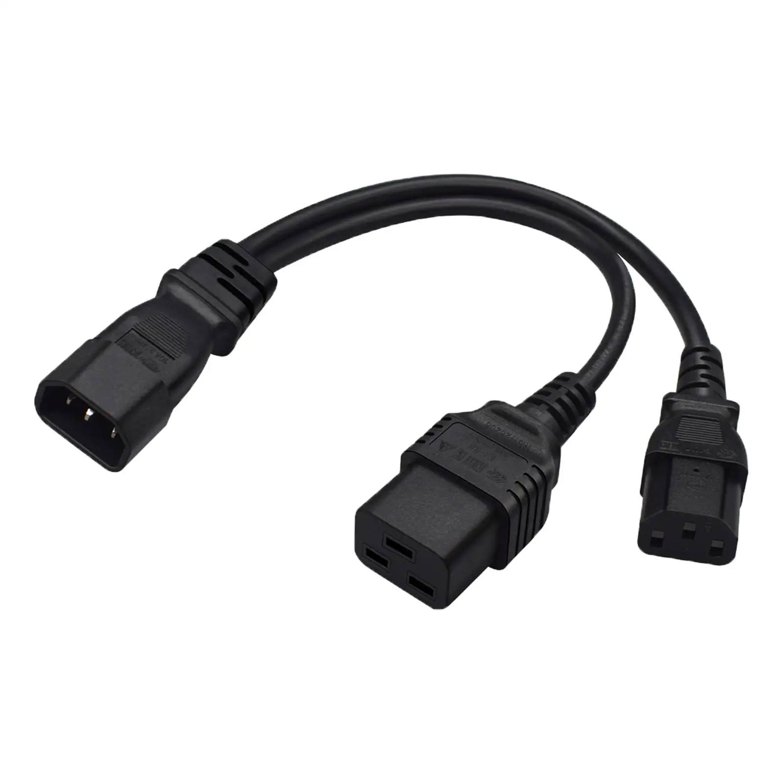 Адаптер питания IEC320 C14, номинальное напряжение 125-250 В, 3 зубца, 3 клеммы, 3 полюса, гнездо 2500 Вт, черный разъем