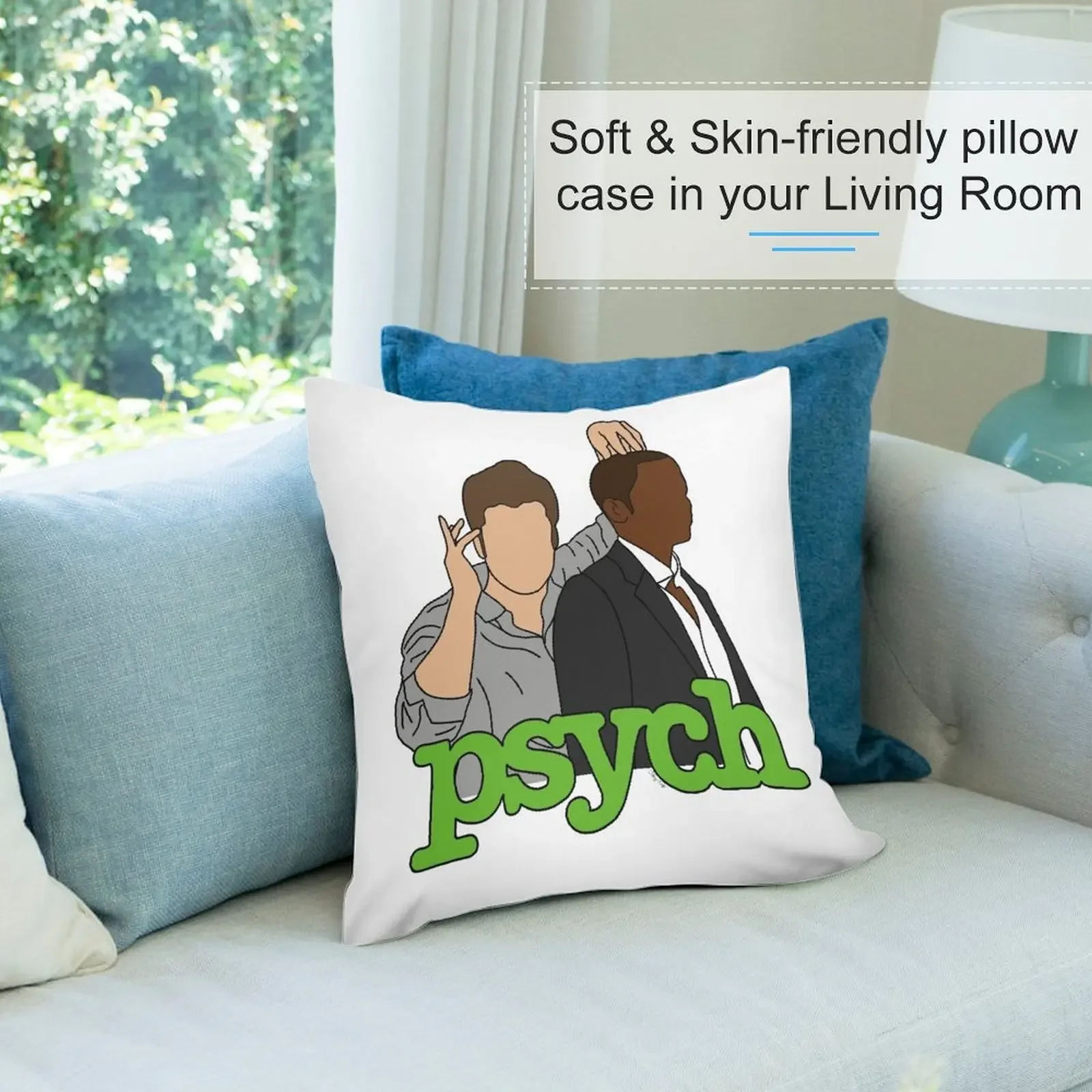Psych - Декоративная подушка Shawn &amp Gus декоративные наволочки эстетические подушки