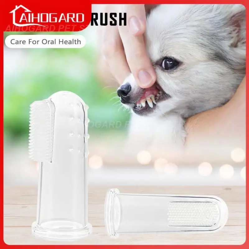 

Super Soft Teeth Care Tool Breath Tartar Silicone Pet Teeth Cleaning Products Silicagel Supplies Pet Finger Toothbrush Teddy Dog