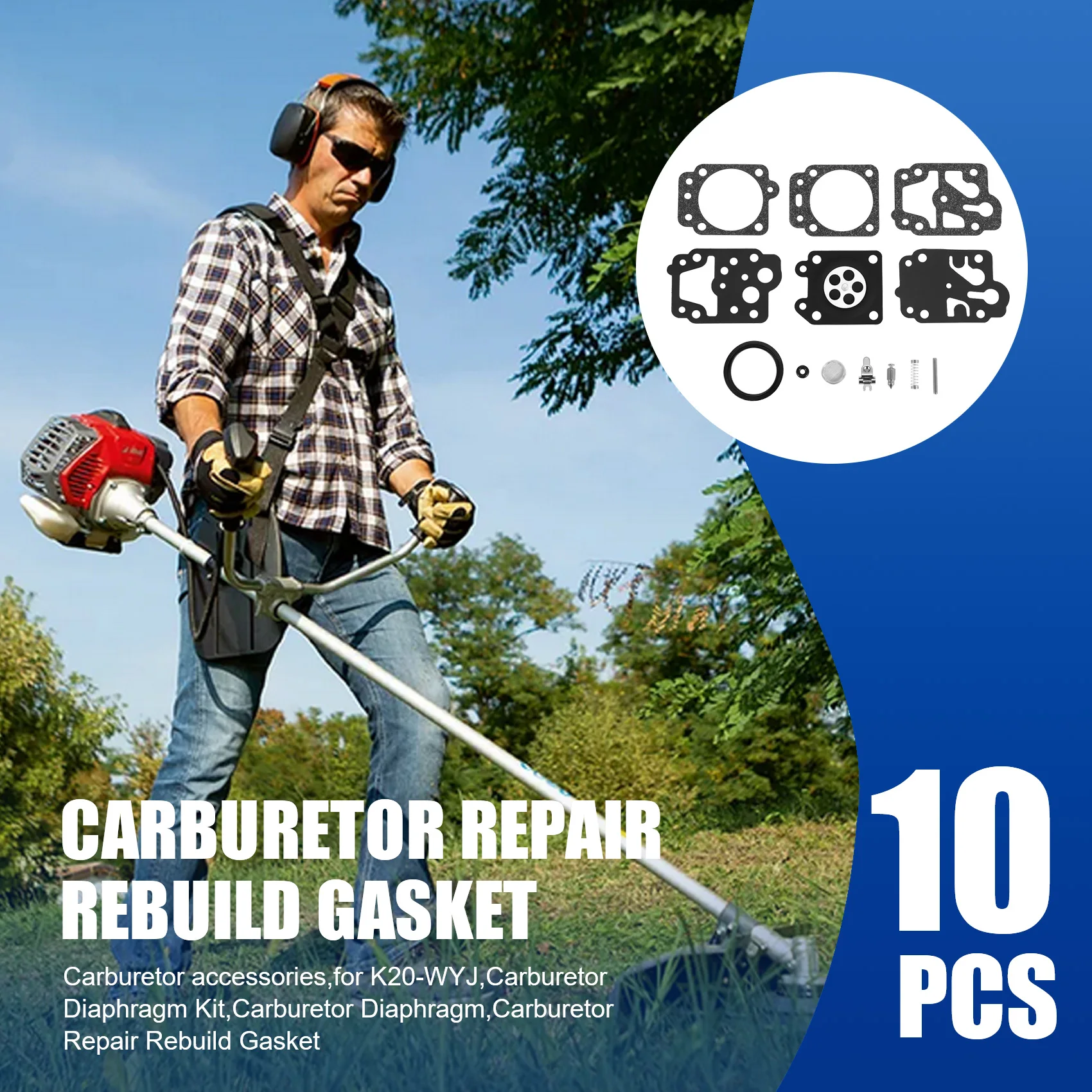 10 шт. комплект игл для ремонта карбюратора Walbro K20-WYJ Echo Husqvarna Toro Ryobi Honda Homelite Trimmer