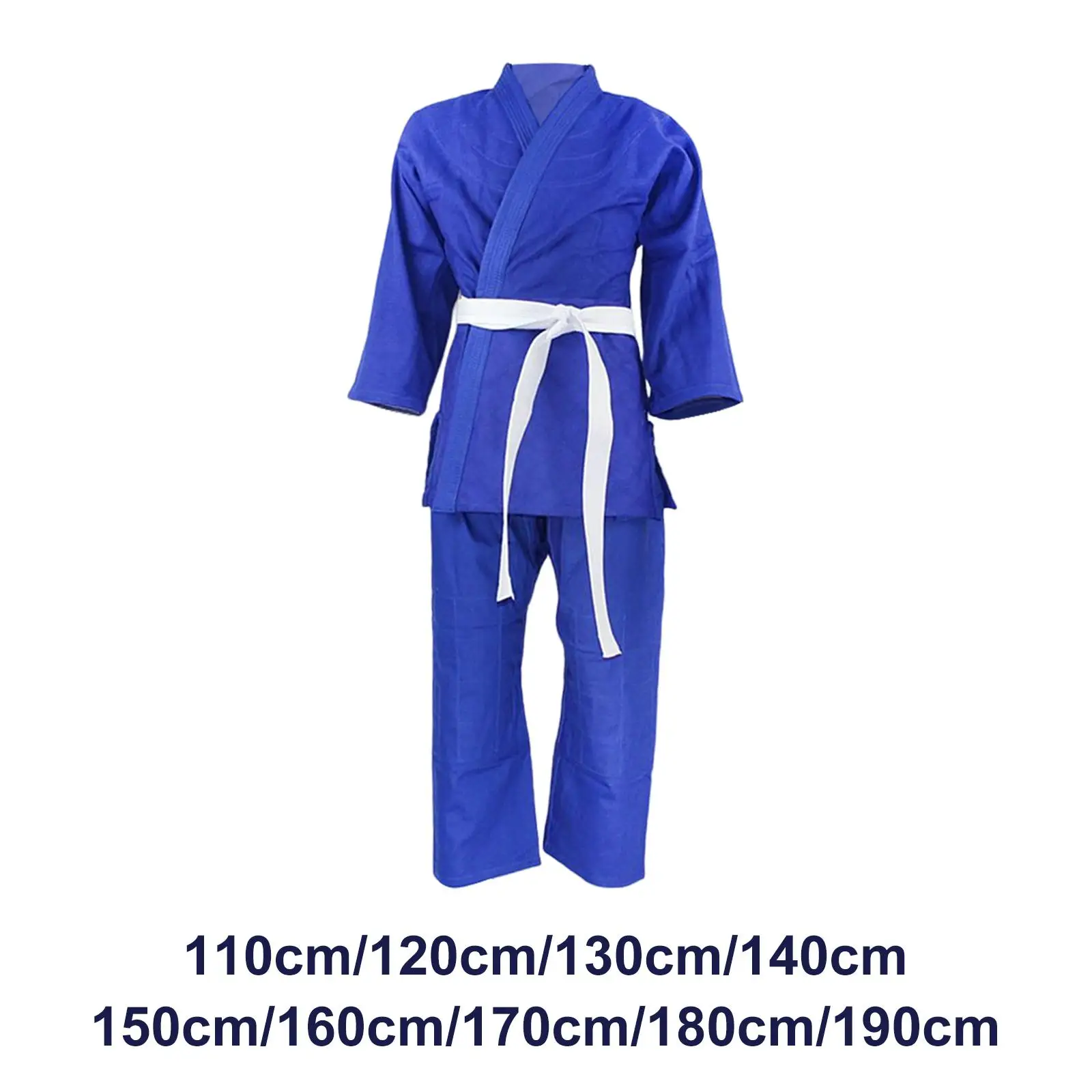 

Judo Gi Uniform Clothes White Belt Long Sleeve Traditional Karate Suit for Professionals Unisex Kids Fitness Training Exercise