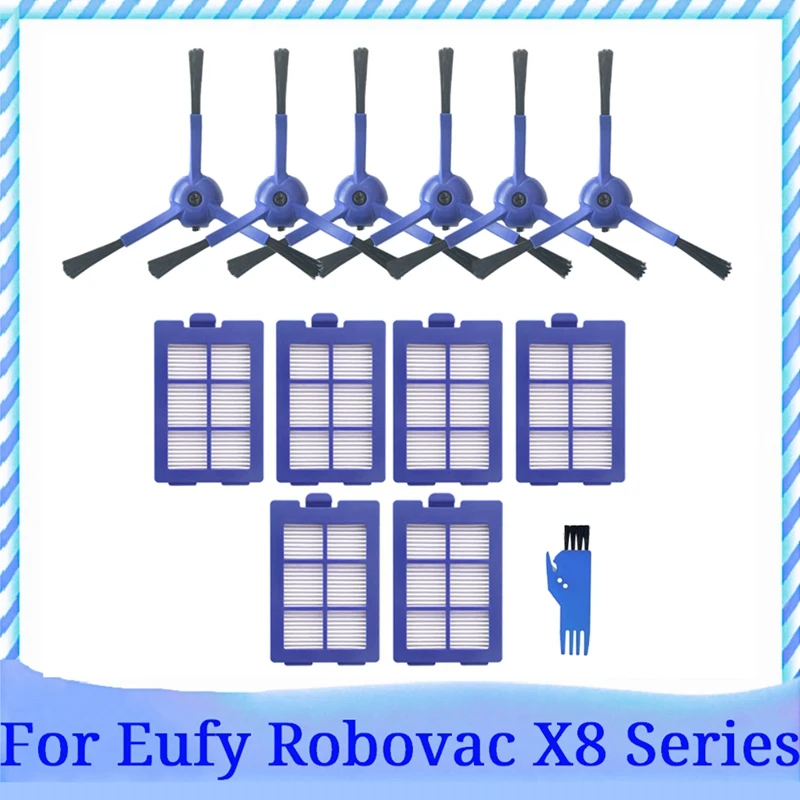 

For Eufy Robovac X8 Hybrid Robot Vacuum Cleaner Replacement Spare Parts Side Brush Hepa Filter Accessories