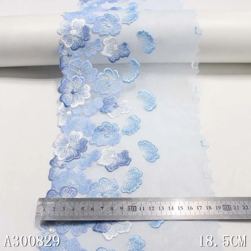 Кружевная ткань ширина 18 см цвет в ассортименте