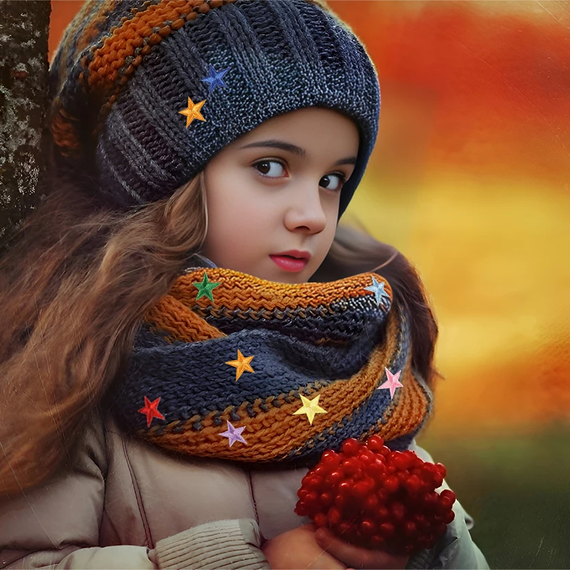 10 шт. термоклейкие нашивки с пятиконечной звездой для одежды оптом