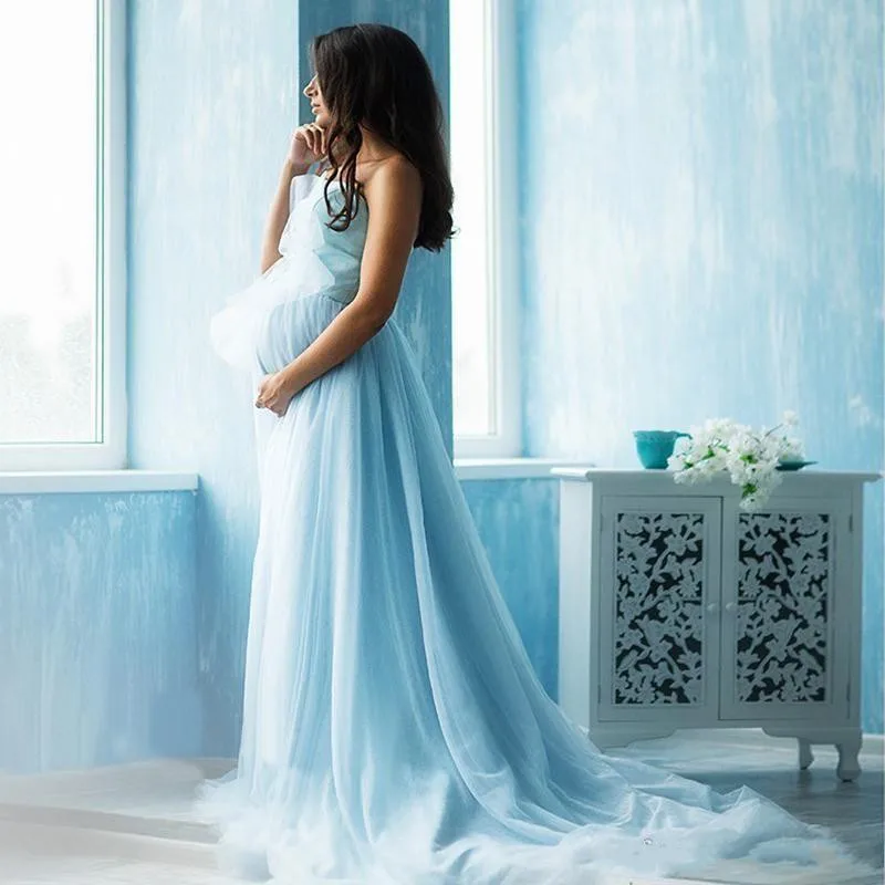 

2022 Elegant A-Line Prom Dresses Strapless With Train Prom Dress Evening Gown Vestido Fiesta Noche