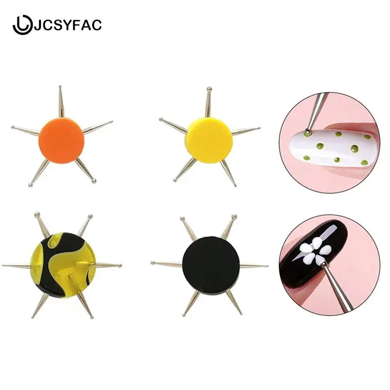 

1 шт. 5/6 головок точечные инструменты для дизайна ногтей диск для маникюра точечные инструменты для ногтей точечные инструменты для рисования точечная ручка для маникюра