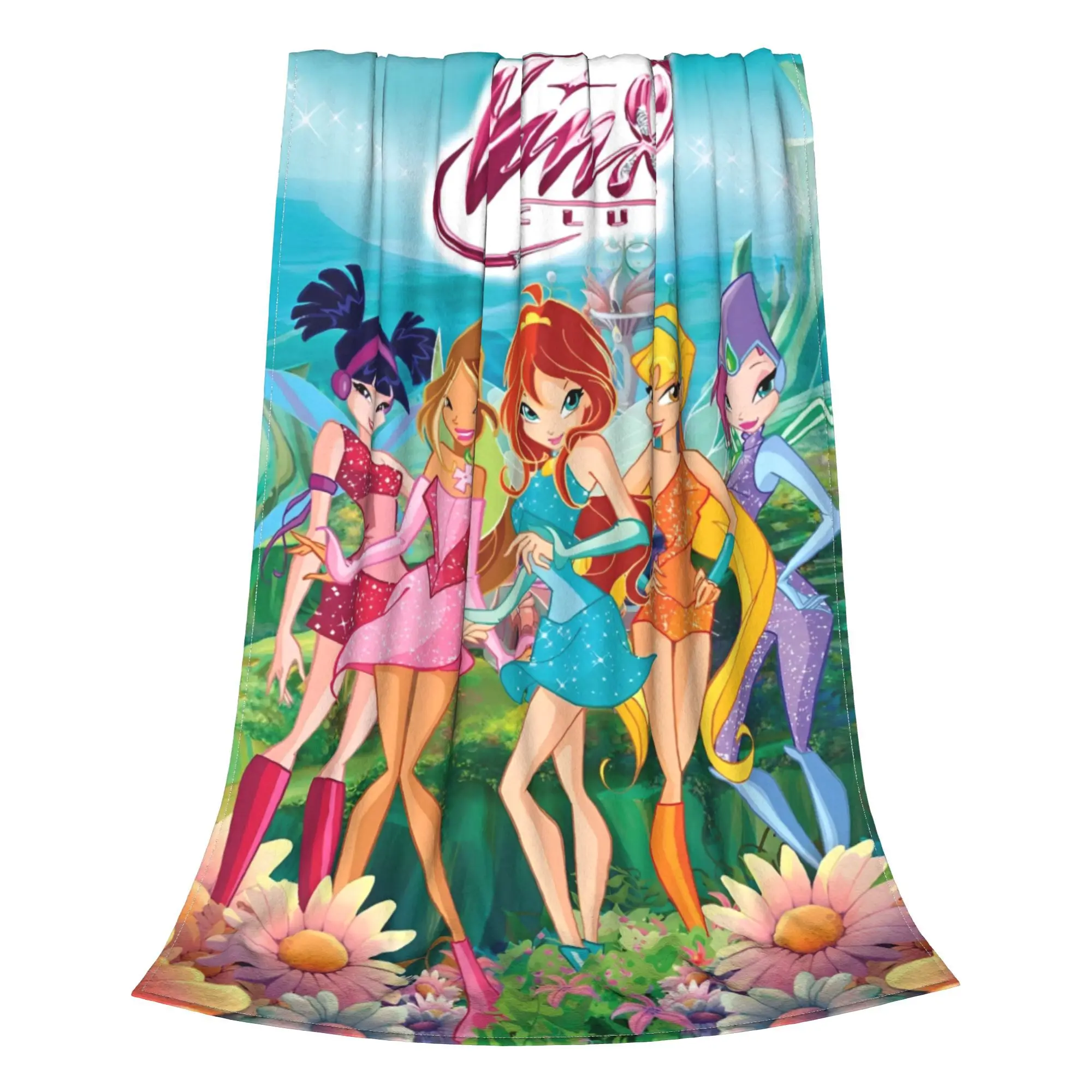 W-Winx Клубы мультфильм флисовые пледы сказочная красота аниме одеяло для дивана