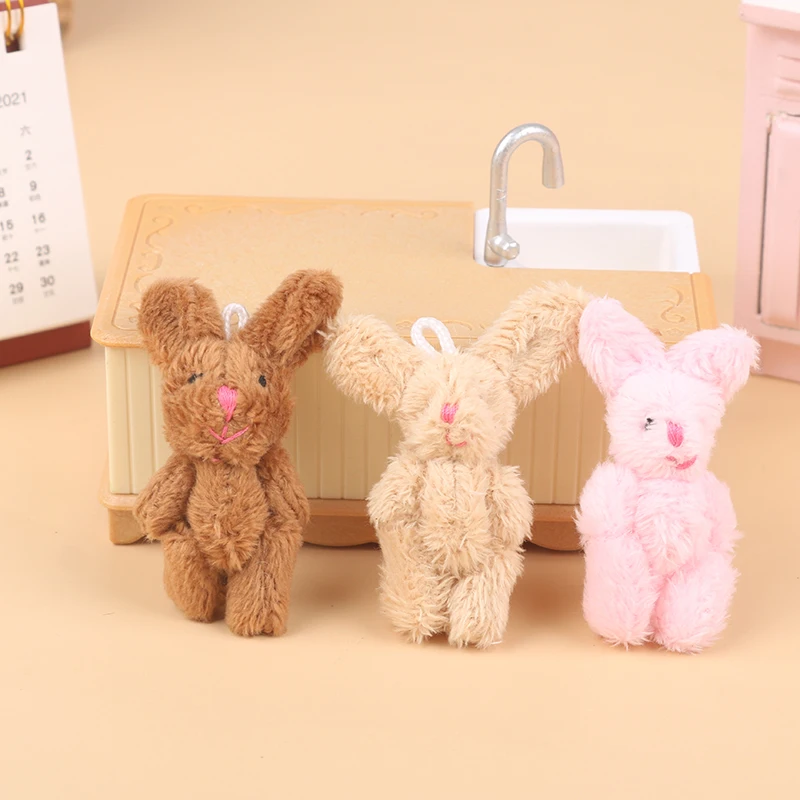 

Cute Rabbit Plush Toy Cartoon Bunny Pendant Soft Stuffed Doll Keychain Backpack Bag Key Ring Decor Dollhouse Decor Doll 5.5CM
