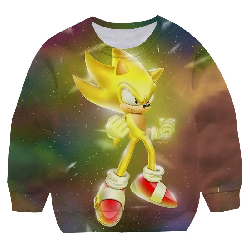 

Children Super Sonic Sweatshirts For Boys Sonic Sweatshirts Long Sleeve Baby Boy Sonic Tops Kids Spring Fall Clothes 1-14Years