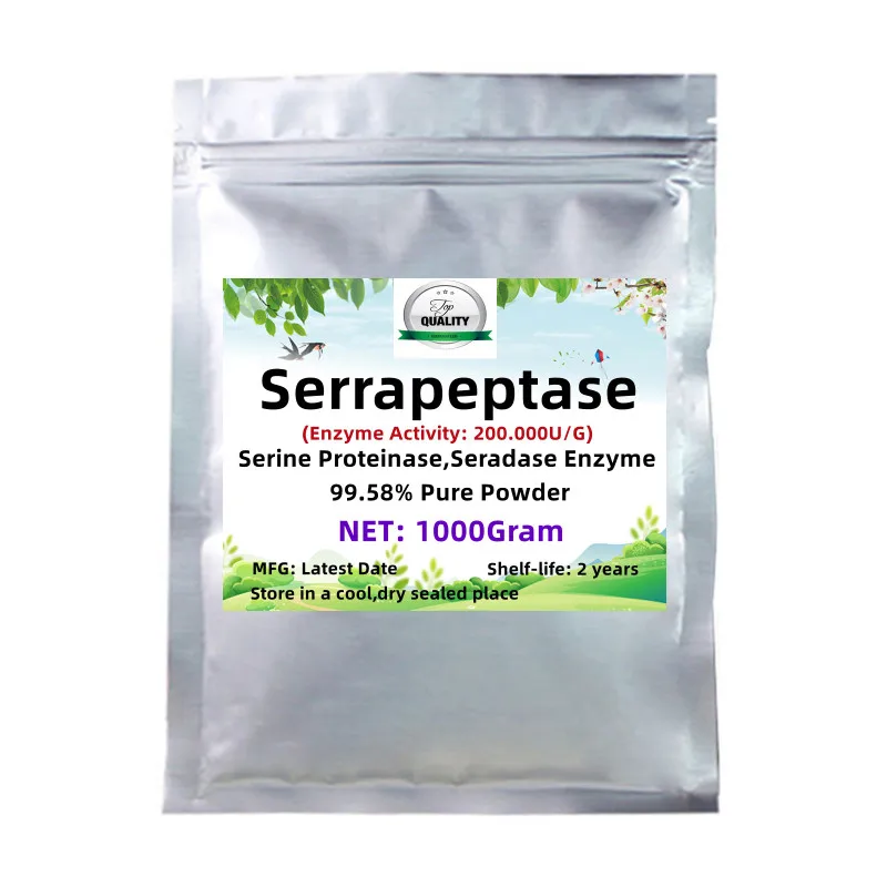 

50-1000g 99.58% Serrapeptase,Free Shipping