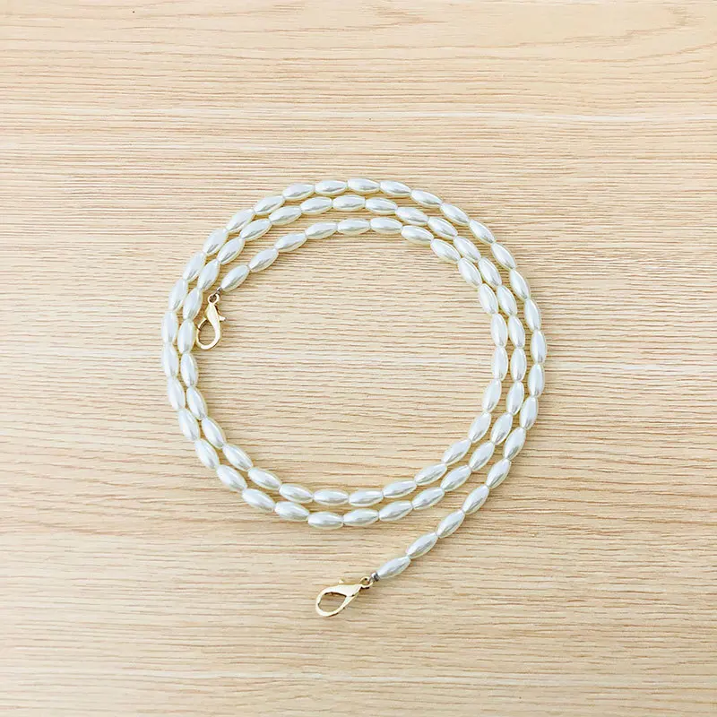 

Women's Handbag Strap Imitate Pearl Bag Chain 20-120cm Mobile Phone Case Chain Geometric Chain Phone Lanyard DIY Bag Handle
