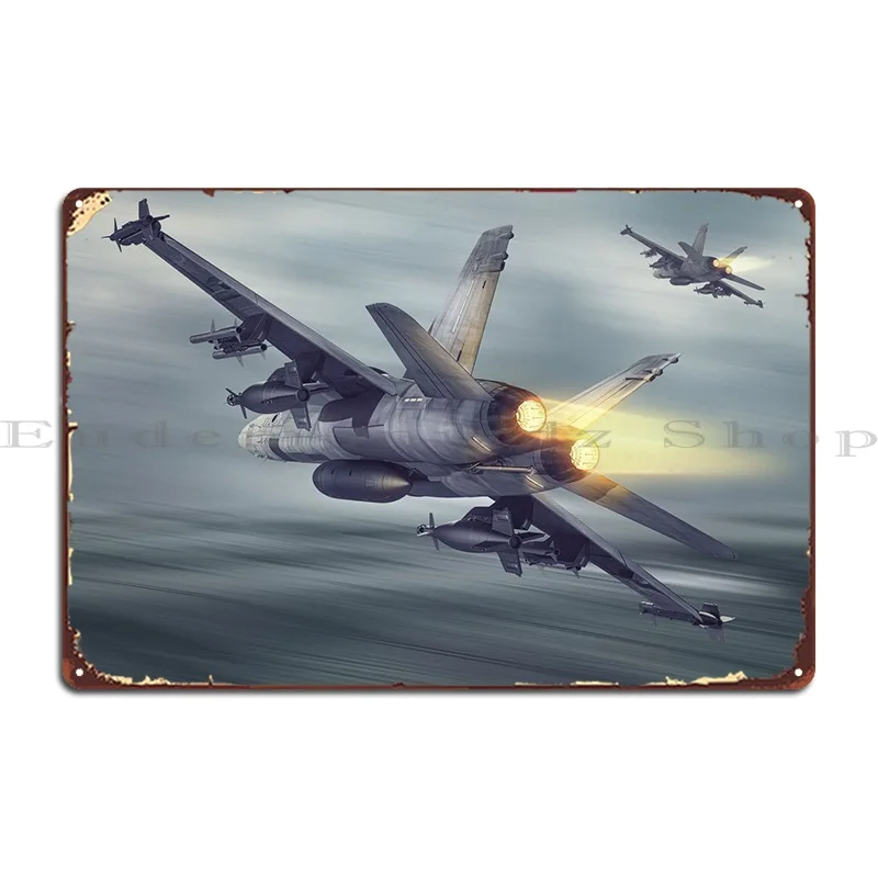 Fa18 Hornet металлический плакат кинотеатр живопись кухня Настенная роспись на заказ