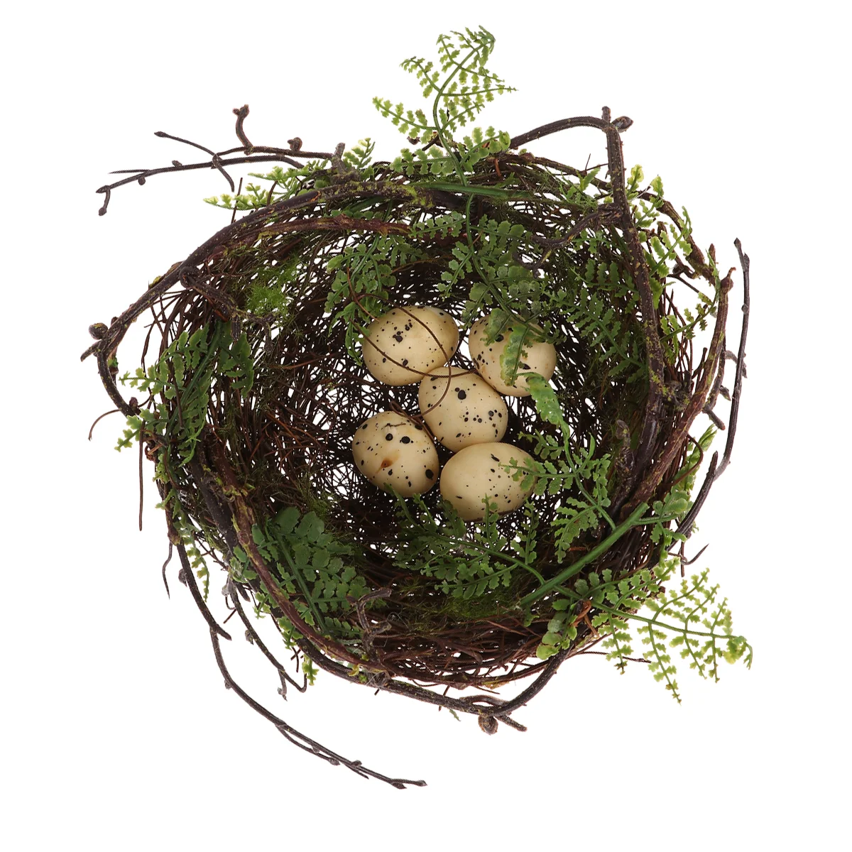 

1 Set 20cm Artificial Bird Nests Artificial Bird Nest with Artificial Bird Eggs Simulation Twig Bird Nest With Spotted Eggs