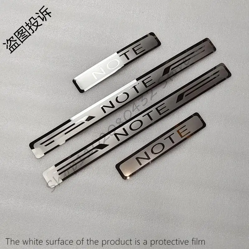

Car Accessories For Nissan Note 2020 2021 2022 Door Sill Scuff Plate Protector Stainless Steel Kick Pedal Styling Sticker