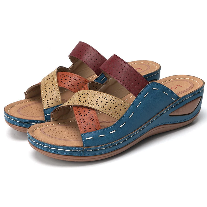 Сандалии женские на танкетке Босоножки каблуке модная повседневная пляжная