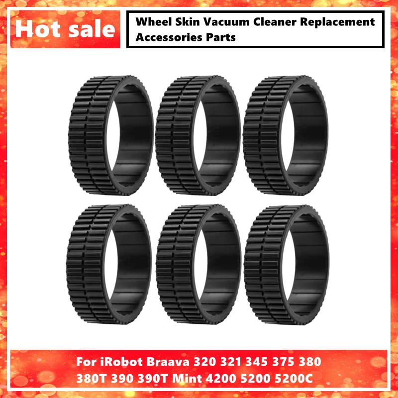 Колесная оболочка для пылесоса iRobot Braava 320 321 345 375 380 380T 390 390T Mint 4200 5200 5200C, Сменные аксессуары, запчасти