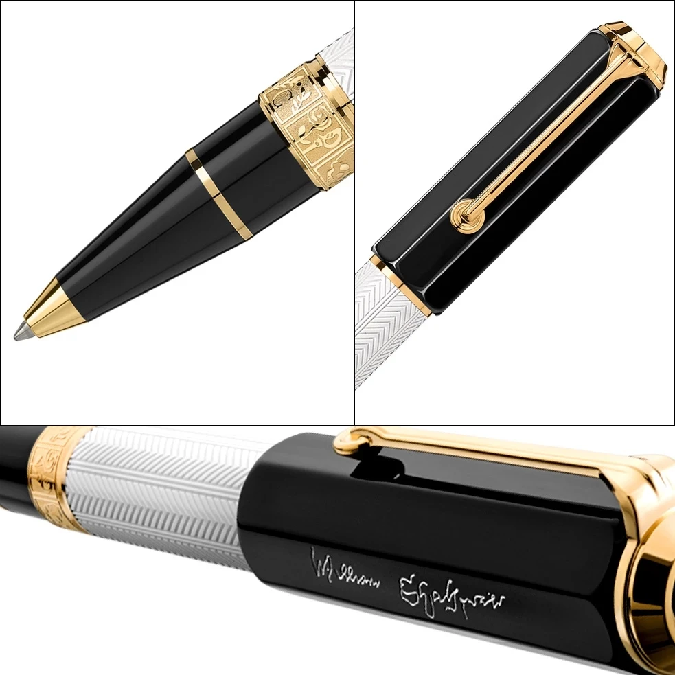 

YAMALANG Luxury Detail Luxury Writer Edition William Shakespeare M Ballpoint Pen Office Stationery With Serial Number