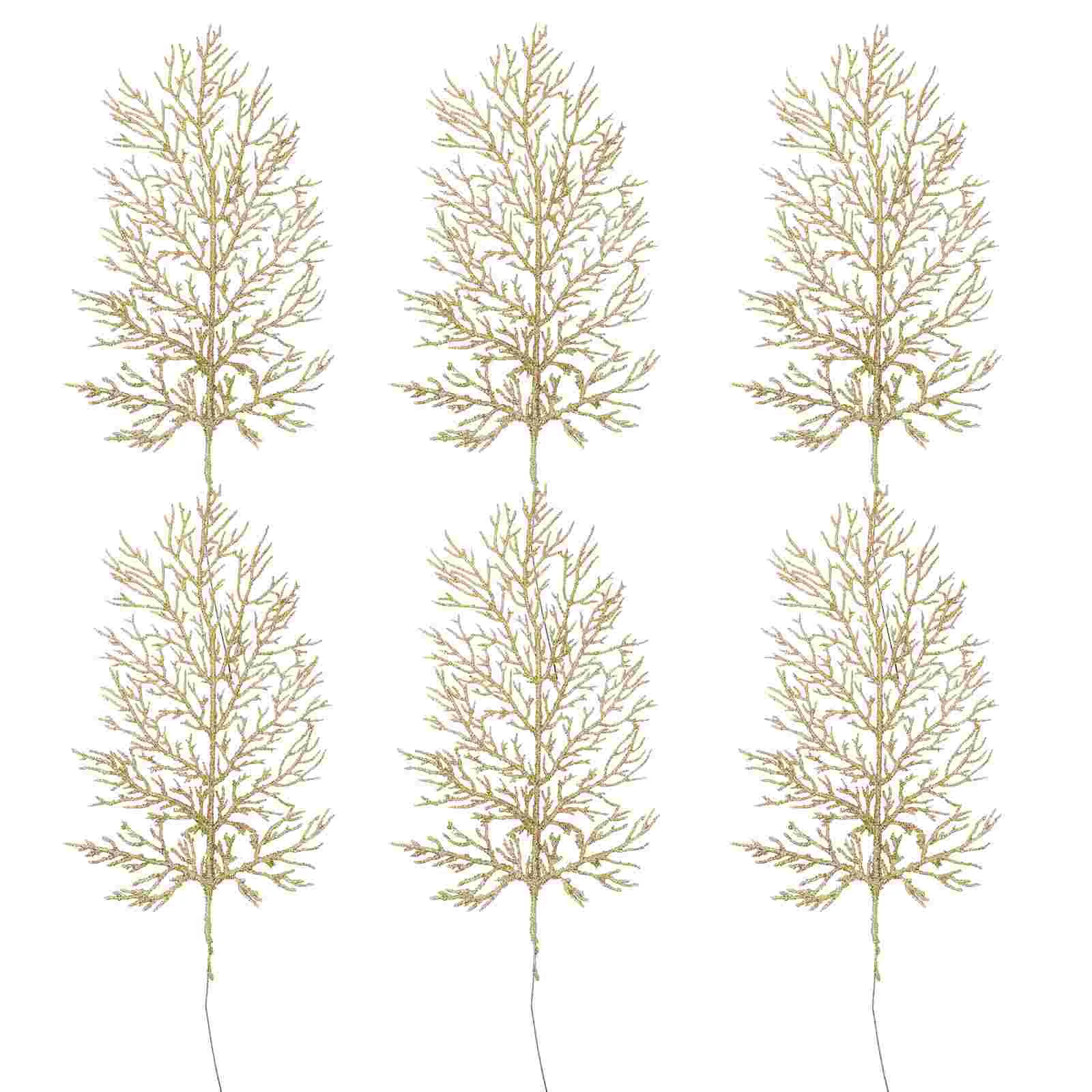 

Artificial Christmas Leaves Pine Floralholiday Picks Small Berry Twigs Wreaths Stems Decorative Flower Branches Boston Fern Bush