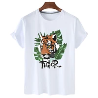 100 cotton hawaiian tiger print short sleeve t shirt women 2022 summer womens casual t shirt short sleeve t shirt men s 4xl