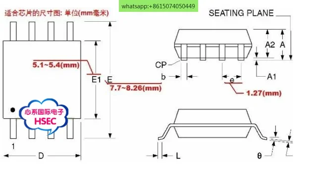Многофункциональное горящее сиденье SOP8 SSOP8 TSSOP8 до DIP8 испытательное простое IC с