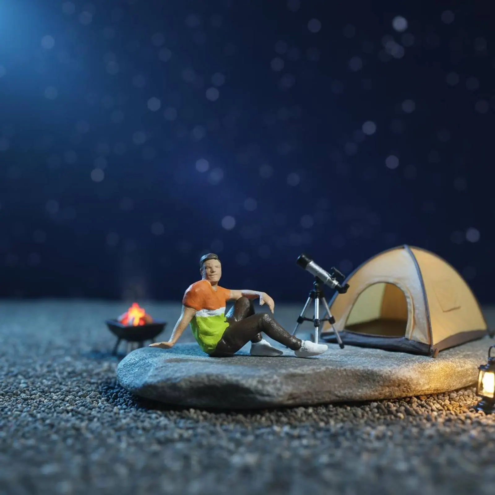 Фото Миниатюрные фигурки для кемпинга, реквизит для фото, масштаб 1:64, мини-куклы для кемпинга, коллекционные фигурки для демонстрации, высококачественные миниатюрные фигурки для сцен №1