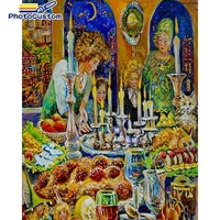 photocustom painting by number scenery kits handpainted picture by number food drawing on canvas home decoration diy gift