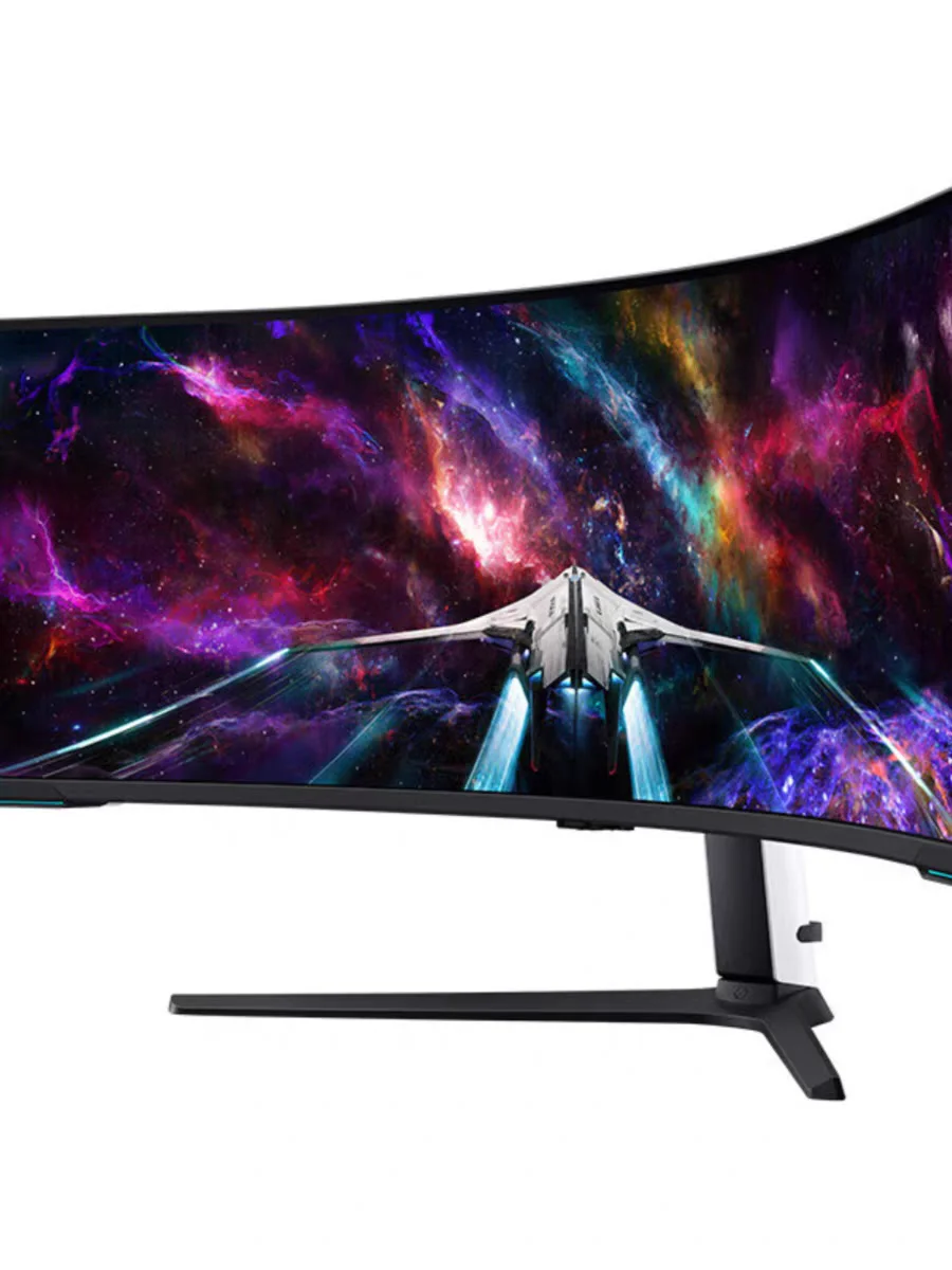 Фото Первый в мире игровой монитор с двумя UHD Ody-ssey S57CG954NC samsung 57-дюймовый двойной 4K 240 Гц с монитором с изогнутым экраном №4