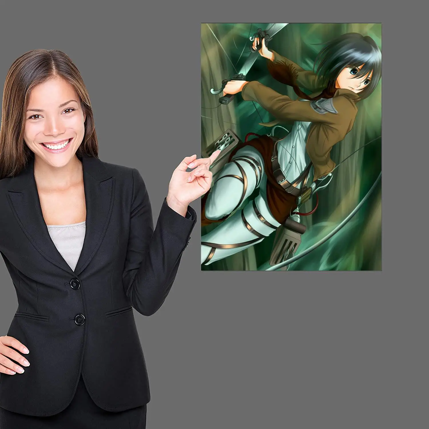 Mikasa ackerman мультяшный плакат печать на стене Художественная Картина холсте для