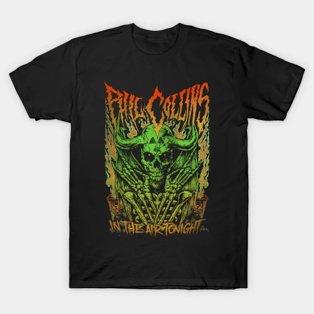 

2021 Men/Women's Summer Black Street Fashion Hip Hop In The Air Tonight Phil Collins T-shirt Cotton Tees Short Sleeve Tops