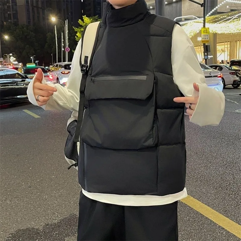 Мужской жилет для гольфа куртка модная хлопковая на молнии с большим карманом