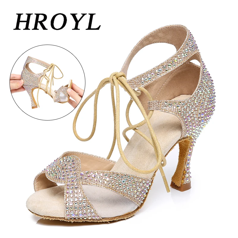 

Woman Shoes For Dancing Latin Dance Shoes Women Ballroom Shoes Tango Salsa Rhinestone Dancing Shoes Practice Performance Sandals