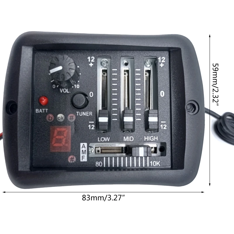

Guitar Pickup Piezo Pickup 3 Band Preamp Equalizer Piezo Digital Tuner Pickup for Acoustic Guitar