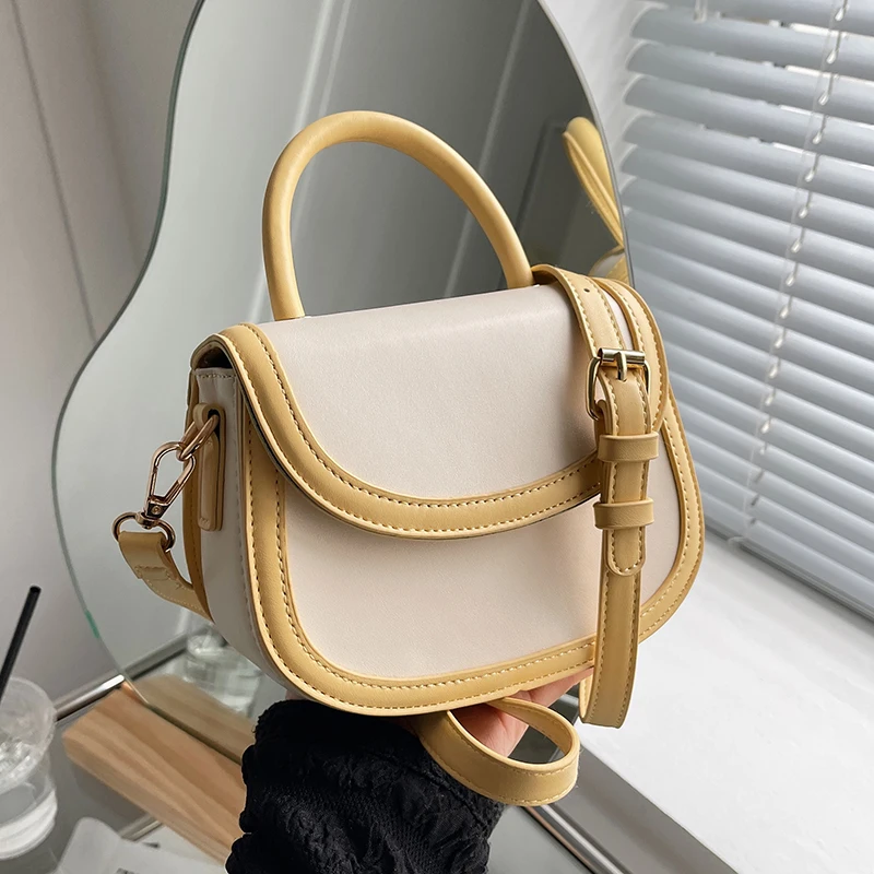 

Women's Bag 2022 Trend Color Contrast PU Luxury Designer Handbag Fashion Crossbody Bags Purses and Handbags Female Shoulder