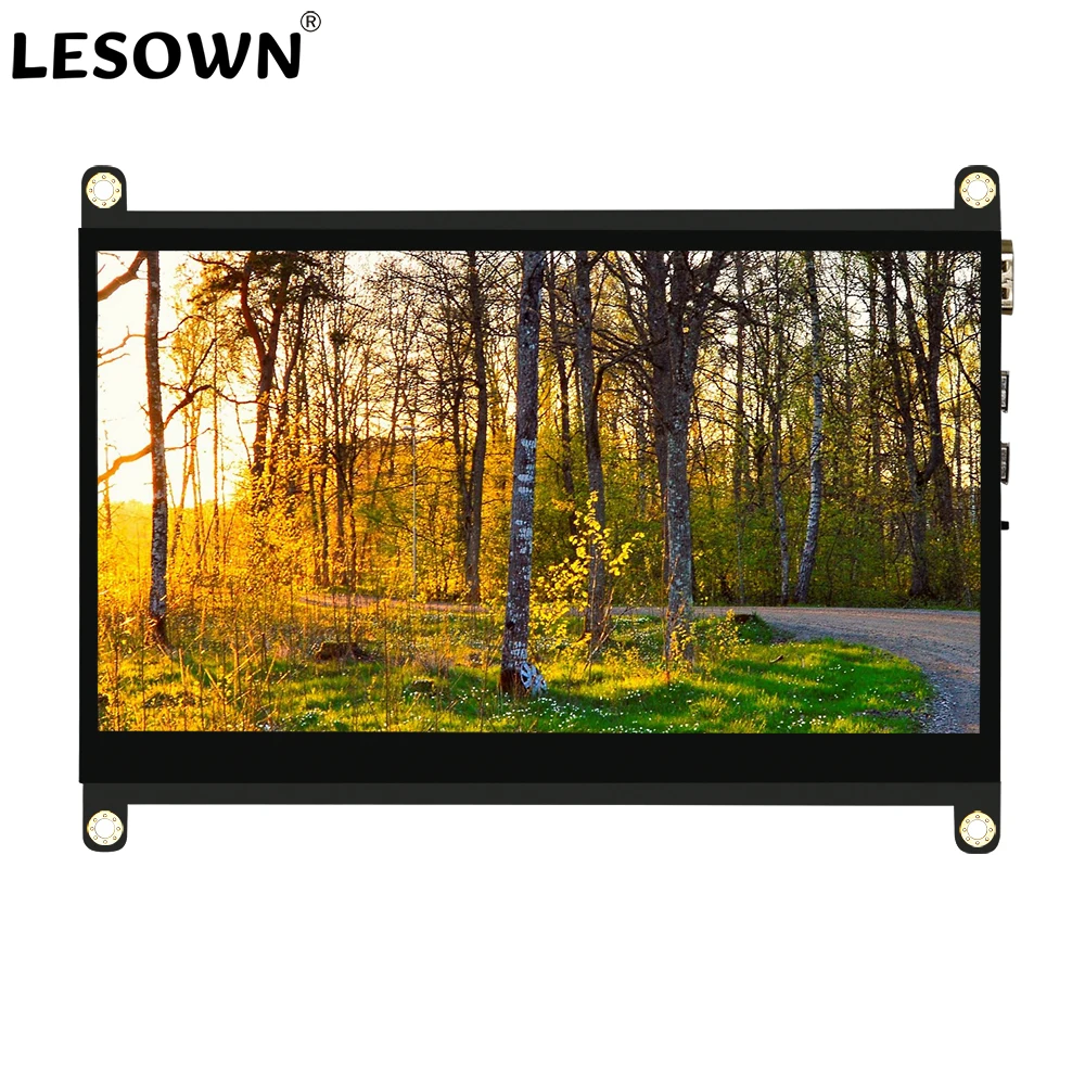 Raspberry PI 4 LCD Display 7 inch Touch Screen Monitor with Case, 7" Display HDMI 1024x600 Display Module Temperature Monitoring