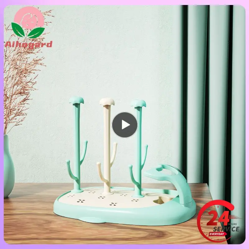 

Storage Drying Rack Baby Feeding Bottle Drain Rack With Many Branches Nipple Feeding Cup Holder Removable Bottle Drying Machine