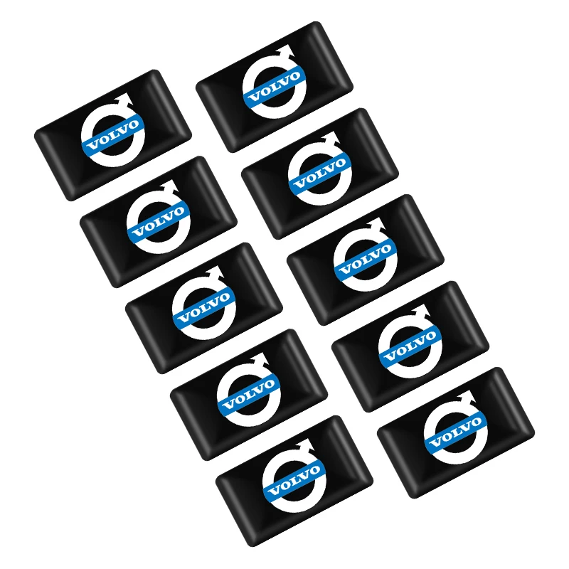 

10 шт. 3D эпоксидные автомобильные эмблемы, декоративные наклейки, аксессуары для автостайлинга для Volvo Rdesign S80 V40 V50 V60 V70 S80L XC60 XC90 S40