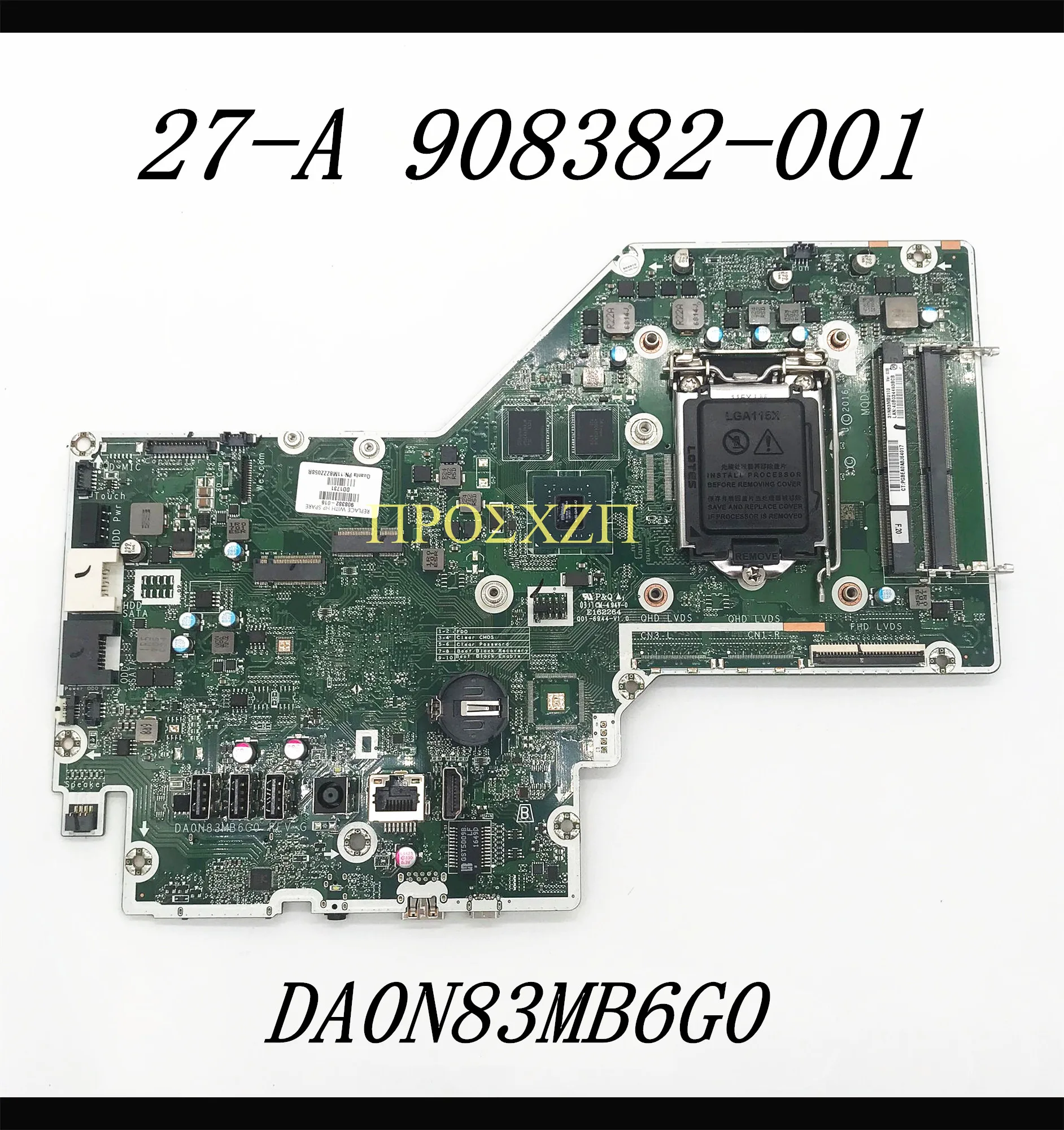 

908382-001 908382-601 High Quality Mainboard For HP 27-A Laptop Motherboard DA0N83MB6G0 With N16S-GMR-S-A2 GPU 100% Working Well