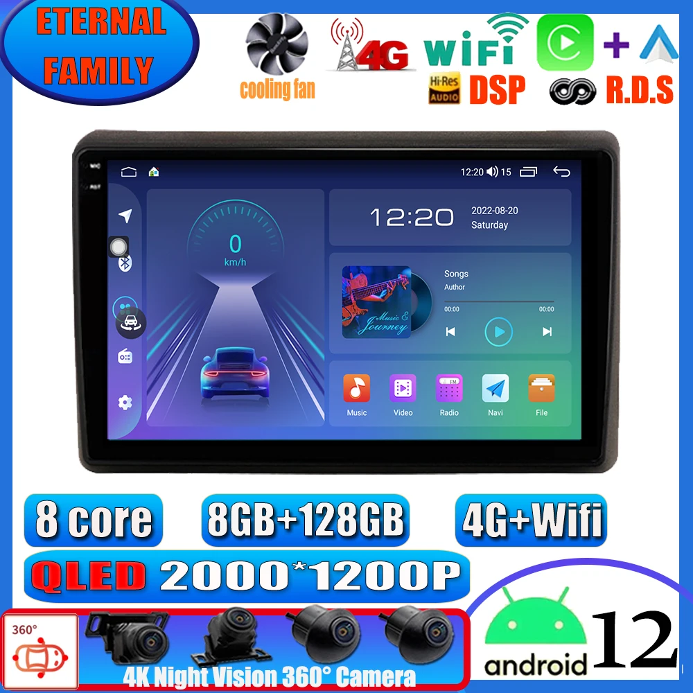 

Carplay Авто Android 12 для Renault Master Nissan NV400 Opel Movano 2009 - 2021 Автомагнитола Мультимедиа стерео видео плеер GPS