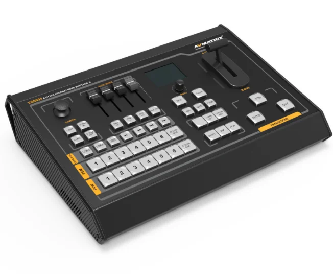 AVMATRIX VS0605 SDI HDMI Multi-format 6 Channel Inputs Video Switcher Mixer With PTZ Camera Control and Record Luma / Chroma Key |