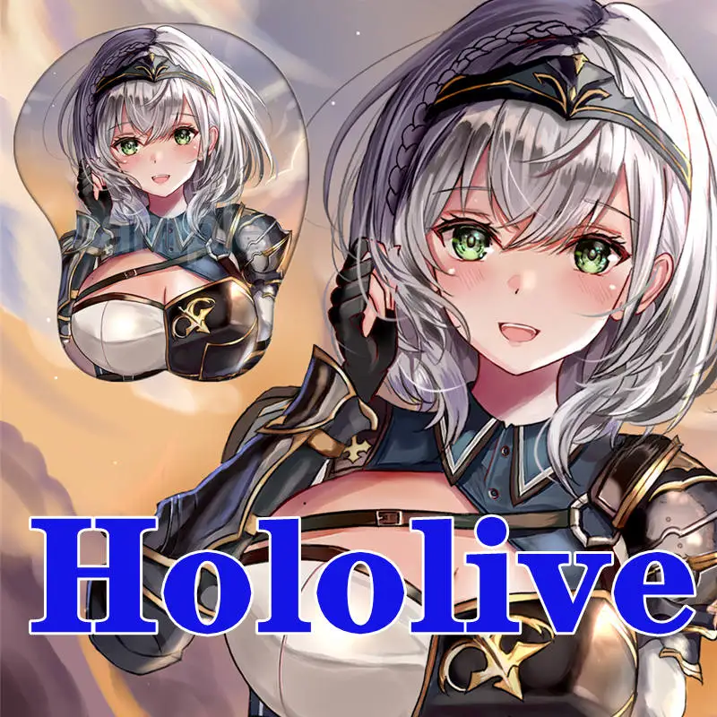 

New Gaming Virtual Youtuber Kawaii Hololive Shirogane Noel Cute Sexy Gel Wrist Rest Mouse Pad Anime 3D Gamer Sexy Oppai Mousepad