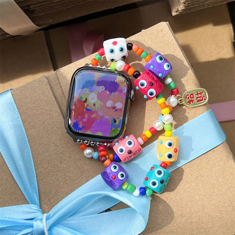 

Korea Cartoon Funny Animal Strap 49mm For Apple Watch 45 40 41 38 40 44mm Correa Men Women Watchband For iwatch 8 SE 7 6 5 Band