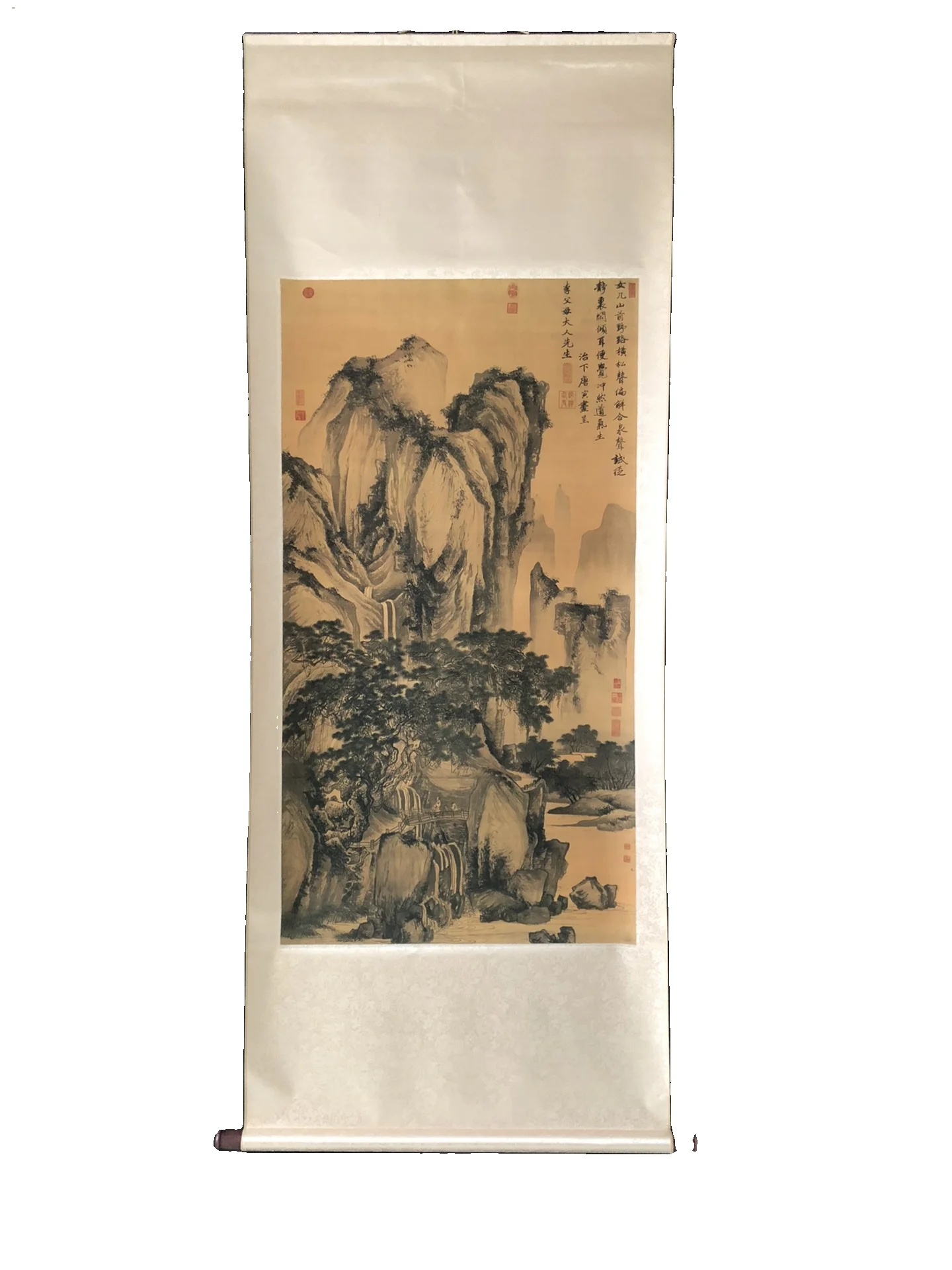 

LAOJUNLU Tang Yin Landscape Three Feet Middle Hall Height 174Cm Chinese Traditional Style Antiques Fine Art Gifts Crafts