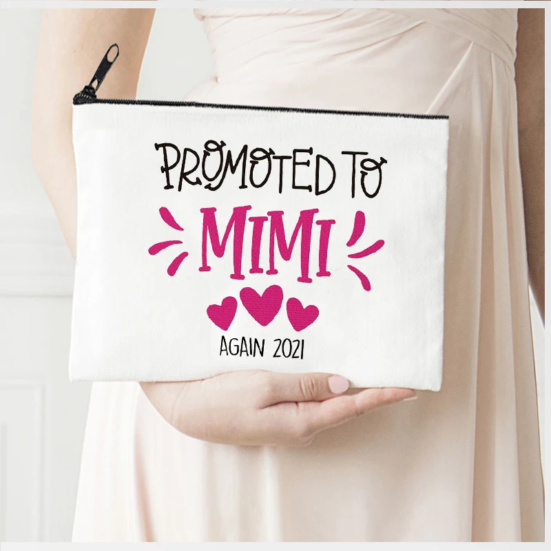 

Personalized Pouch Mom Fashion 2021 Makeup Bags Canvas Storage Bag Cute Cosmetic Bags Bridesmaid Proposal Gift Day of Mother