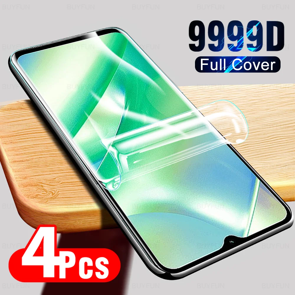 

Гидрогелевая пленка 9999D с полным покрытием, не стекло для Realme C33 C31 C30 C35, мягкая защита экрана для Realmy C 31 30 35 33 RMX3624, 4 шт.
